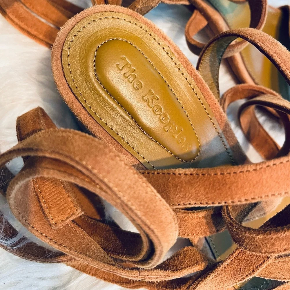 The Kooples Strappy Stud Block Heel Sandals - Picture 8 of 11